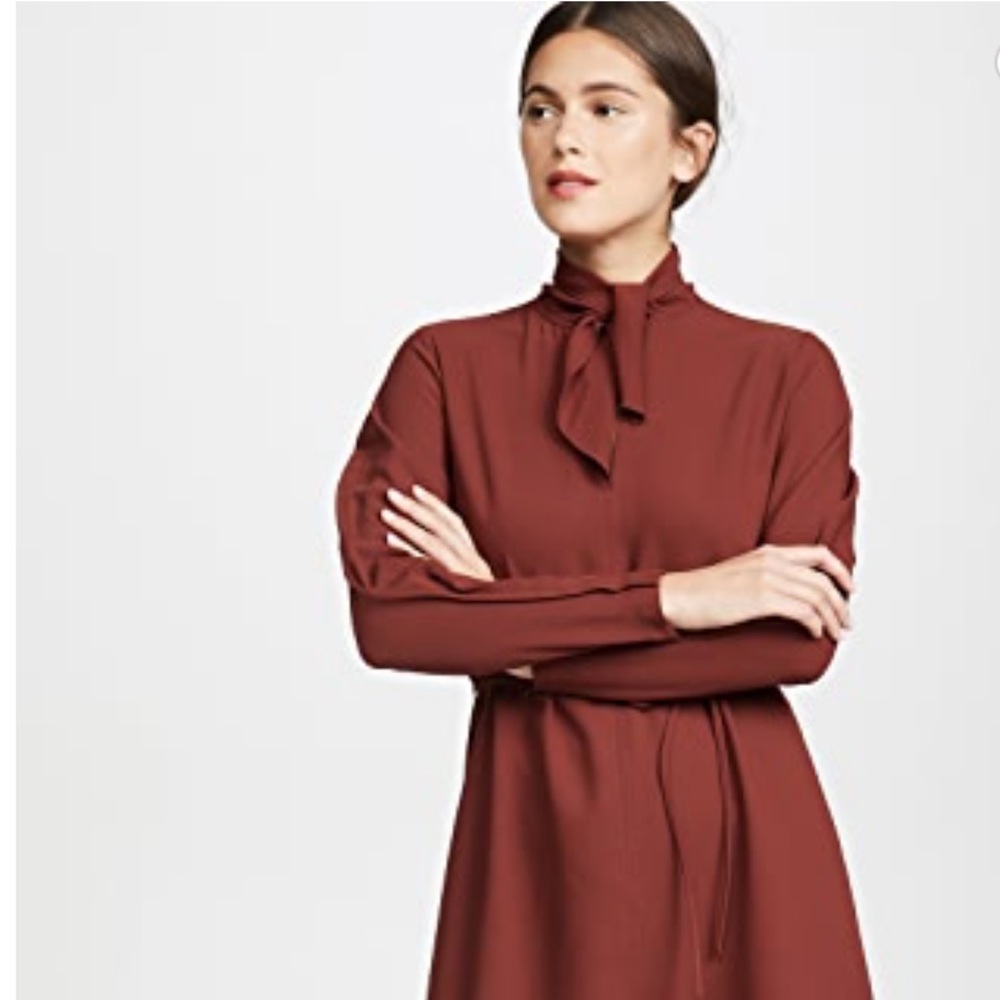 Stylish SEE BY CHLOE Tie‎ Neck Long Sleeve Dress